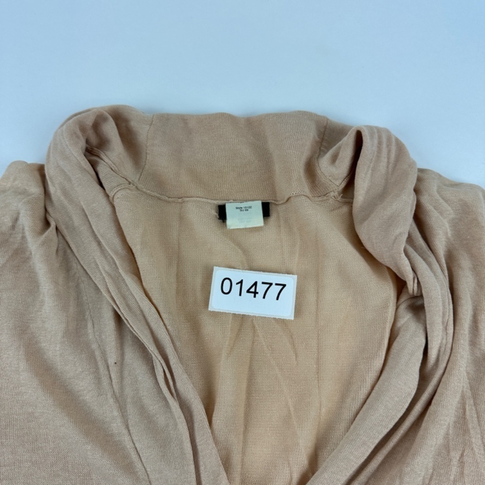 J Crew Cardigan Sweater Womens Small Tan Linen Silk - Picture 3 of 10